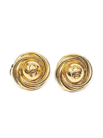 Chanel CC Round Clip On Earrings (view 1)