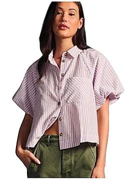 Maeve Short Sleeve Button-Down Shirt (view 1)