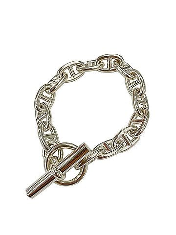 Hermès HERMES Chaine d'Ancre MM Bracelet, 14 Links, SV925 Silver, Women's (view 1)