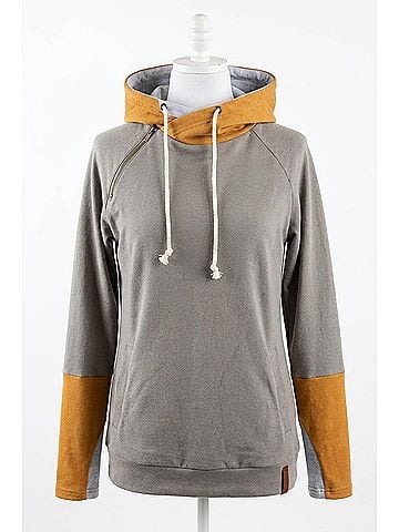 Ampersand Ave Doublehood Sweatshirt in Harvest Glow (view 1)
