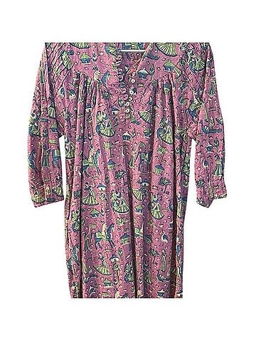matta Mauve Block Print Boho Dress Casual Dress (view 1)