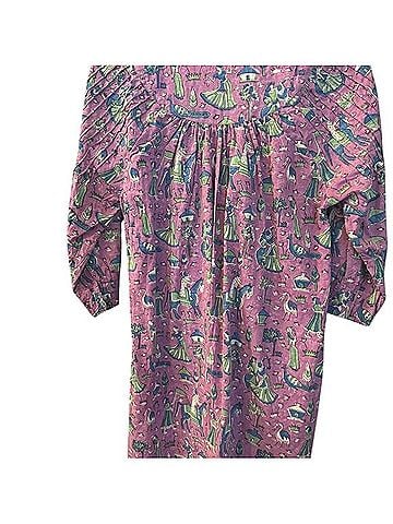 matta Mauve Block Print Boho Dress Casual Dress (view 2)