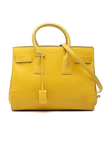 Saint Laurent Small Leather Sac De Jour Satchel (view 1)