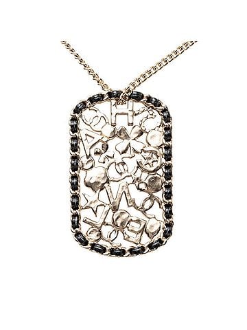 Chanel Chanel Coco Mark Logo Clover Camellia Chain Necklace Gold Black Plated Faux Pearl Leather Women's CHANEL (view 2)