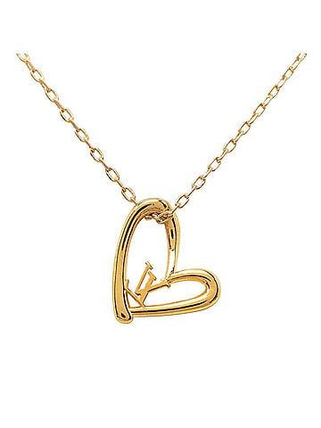 Louis Vuitton Louis Vuitton Collier Heart Falling in Love Necklace M00465 Gold Plated Women's LOUIS VUITTON (view 2)