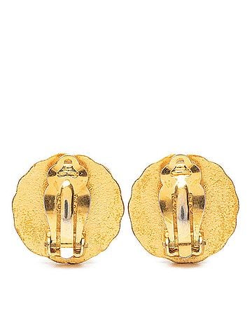 Chanel Chanel Vintage Coco Mark Earrings, Gold Plated, Women's CHANEL (view 2)