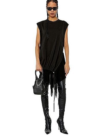 Diesel T-Shirt Dress With Georgette Hem Casual Dress (view 1)