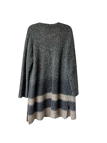 Eileen Fisher Italian Yarn Mohair Alpaca Blend Simple Longline Cardigan Sweater Cardigan (view 2)