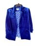 Skies Are Blue 90% Polyester 10% Spandex 100% Polyester Solid Blue Blazer Size M - photo 1