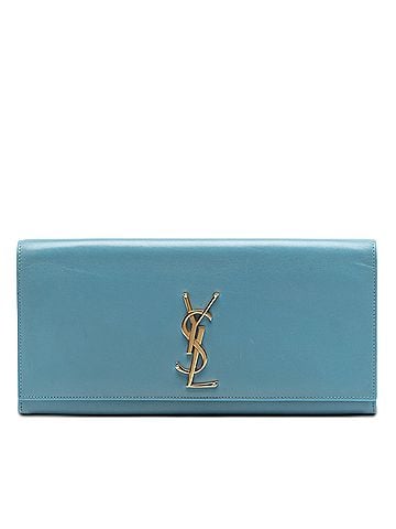 Saint Laurent Smooth Leather Cassandre Clutch (view 1)