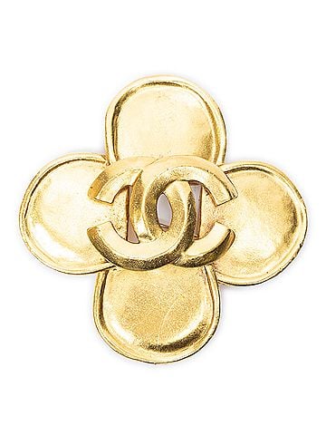 Chanel CC Clover Brooch (view 1)
