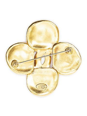 Chanel CC Clover Brooch (view 2)
