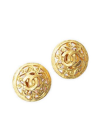 Chanel CC Round Clip On Earrings (view 1)