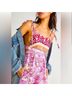 Free People 100% Polyester Floral Purple Pink Jacket Size M - photo 3