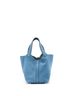 Hermès 100% Leather Blue Picotin Bag Clemence PM One size - photo 4
