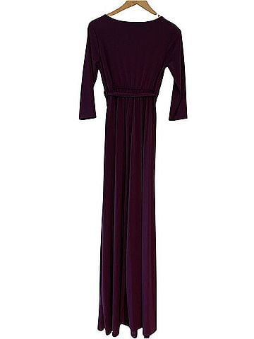 Pink Blush Plum Wrap Maxi Dress With Selftie Waist Casual Dress (view 2)