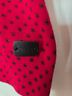 Coach 100% Merino 100% Leather Polka Dots Red Cardigan Size S - photo 3