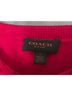 Coach 100% Merino 100% Leather Polka Dots Red Cardigan Size S - photo 4