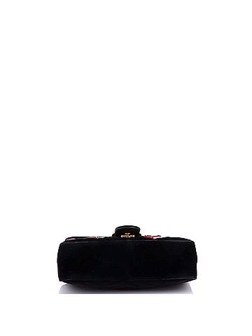 Gucci GG Marmont Flap Bag Embellished Matelasse Velvet Small (view 2)