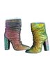 Hot Topic Multi Color Ankle Boots Size 6 - photo 2