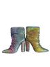 Hot Topic Multi Color Ankle Boots Size 7 1/2 - photo 1