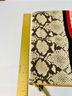 Clare V. 100% Leather Snake Print Tan Red Black Clutch One size - photo 6