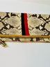 Clare V. 100% Leather Snake Print Tan Red Black Clutch One size - photo 5