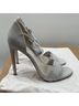 Stuart Weitzman 100% Leather Solid Gray White Heels Size 6 - photo 10