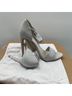 Stuart Weitzman 100% Leather Solid Gray White Heels Size 6 - photo 13