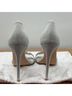 Stuart Weitzman 100% Leather Solid Gray White Heels Size 6 - photo 9