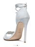 Stuart Weitzman 100% Leather Solid Gray White Heels Size 6 - photo 12
