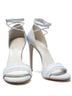 Stuart Weitzman 100% Leather Solid Gray White Heels Size 6 - photo 3
