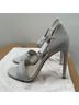 Stuart Weitzman 100% Leather Solid Gray White Heels Size 6 - photo 8
