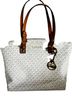 Michael Kors 100% Leather Print Multi Color Ivory Brown Leather Tote One size - photo 2