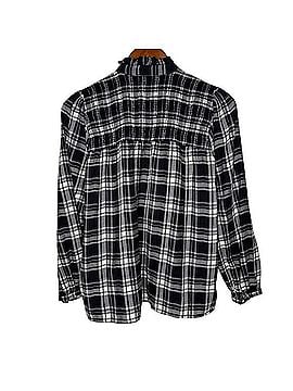 J.Crew Ruffleneck cotton-blend flannel popover Long Sleeve Button-Down Shirt (view 2)