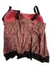 Lands' End Floral Multi Color Burgundy Pink Swimsuit Top Size 22 - photo 2