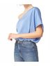Entro Solid Blue One Shoulder Top in Chambray Size 2X - photo 3