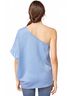 Entro Solid Blue One Shoulder Top in Chambray Size XL - photo 4