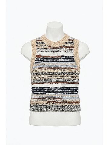 Veronica Beard Cropped Jerrel Knit Tank in Multi (view 1)