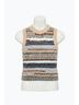 Veronica Beard Stripes Brown Cropped Jerrel Knit Tank in Multi Size L - photo 1