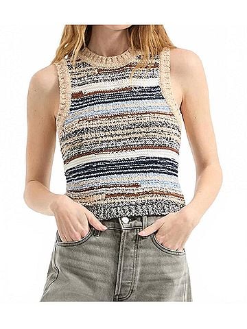Veronica Beard Cropped Jerrel Knit Tank in Multi (view 2)