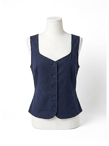 Michael Stars Honey Button Up Vest in Nocturnal (view 1)