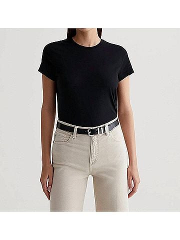AG Jeans Ena Crew Shirt in True Black (view 2)