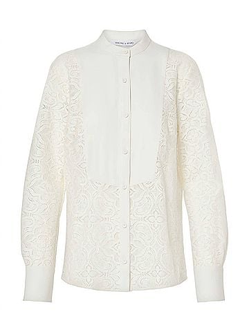 Veronica Beard Women's Naya Top in Ivory (view 2)