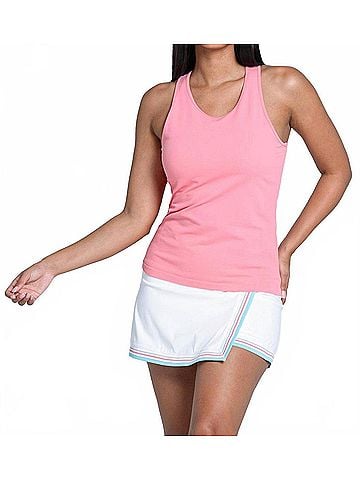 Lucky in Love Seamless High Neck Tank With Built In Bra in Pink (view 2)