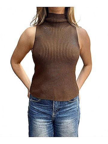 Nili Lotan Sonia Sweater in Brown (view 2)