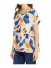 Entro Blue Abstract Printed Blouse in Navy Size XL - photo 4