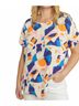 Entro Blue Abstract Printed Blouse in Navy Size XL - photo 5