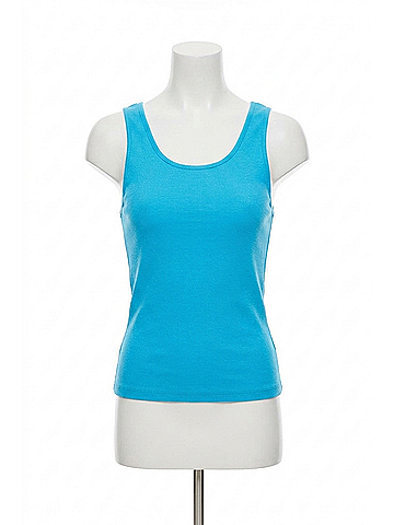 Alice + Olivia Jemi Rib Tank Top in Blue (view 1)