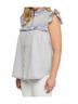 Entro Solid Blue Denim Ruffled Top in Periwinkle Size XL - photo 3
